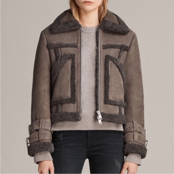 All Saints Jackets & Coats All Saints Asher Shearling Jacket 0